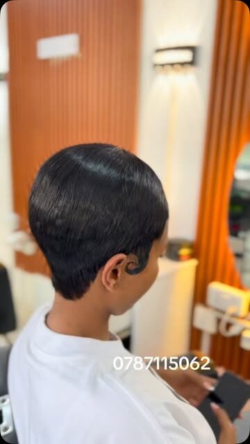 Short finger-wave cut