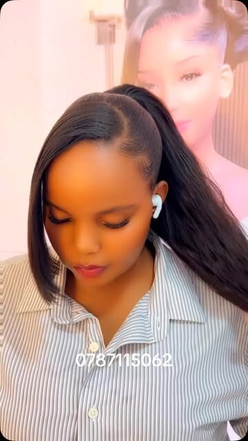 Sleek ponytail